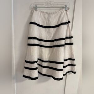 Saint Tropez West Black and White A-Line Skirt